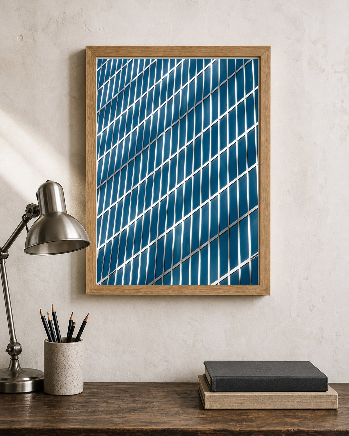 Blue Windows shown in a second interior setting; frame not included