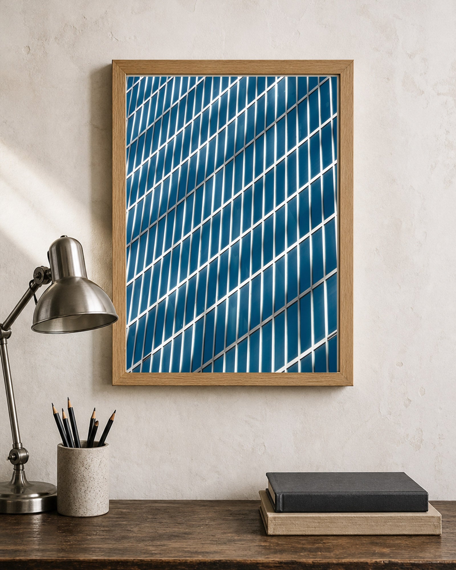 Blue Windows shown in a second interior setting; frame not included