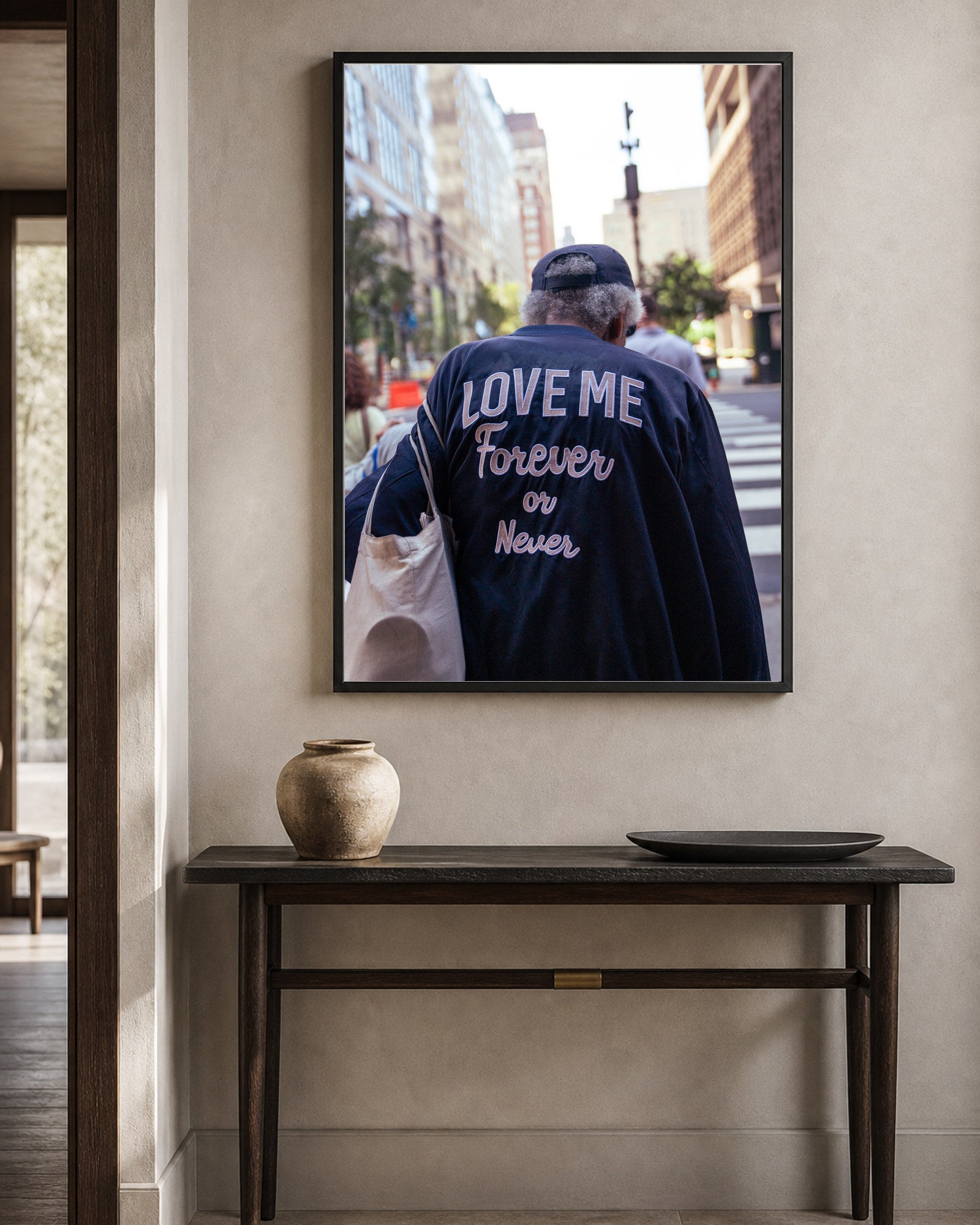 Love Me Forever shown in a second interior setting; frame not included